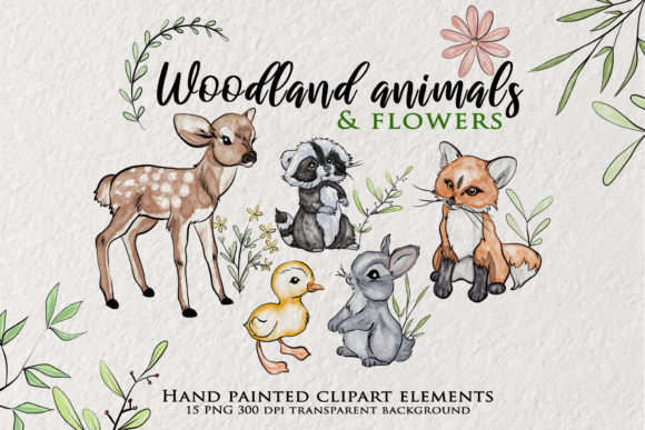 Download Watercolor Woodland Animals Clipart - Anima Collection