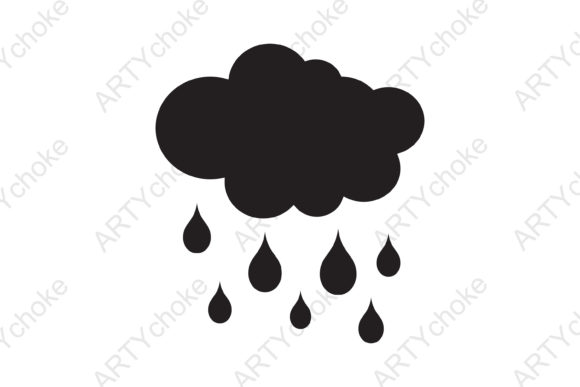 Download Cloud Rain Drops. SVG File for Cricut - Rain drops Collection