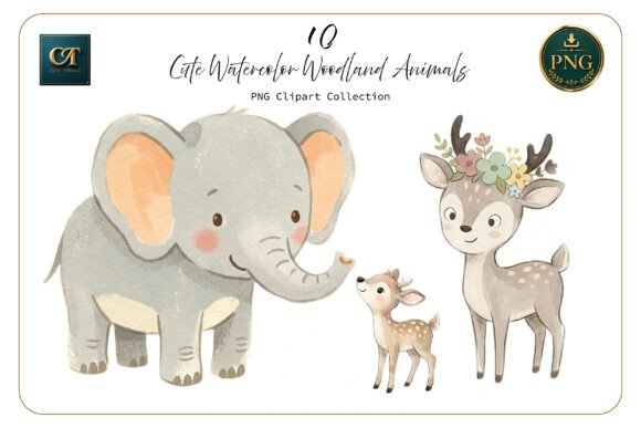Download Cute Watercolor Woodland Animals - Anima Collection