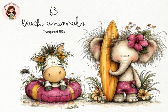 Download Cute Beach Animals PNG Clipart - Anima Collection