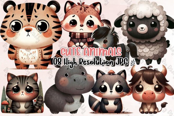 Download Cute Animals Sublimation Clipart PNG - Anima Collection