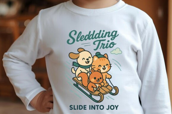Download Sledding Trio Animals Winter PNG - Anima Collection