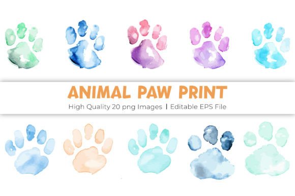 Download Watercolor Animal Paw Print - Anima Collection