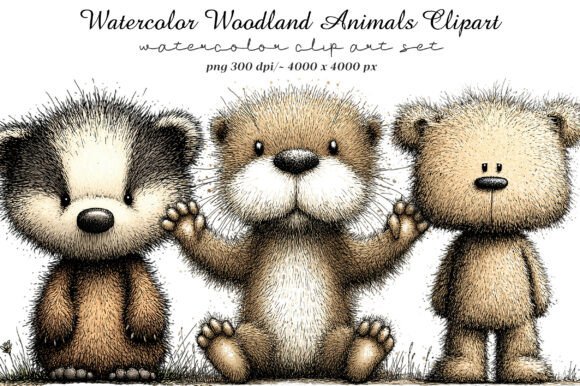 Download Watercolor Woodland Animals Clipart - Anima Collection