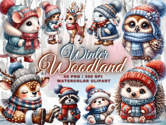 Download Winter Clipart Woodland Animals Clipart - Anima Collection