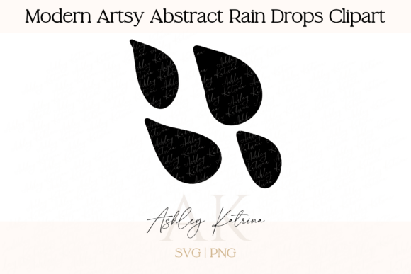 Download Modern Artsy Abstract Rain Drops Clipart - Rain drops Collection