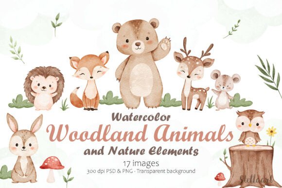 Download Watercolor Woodland Animals - Anima Collection
