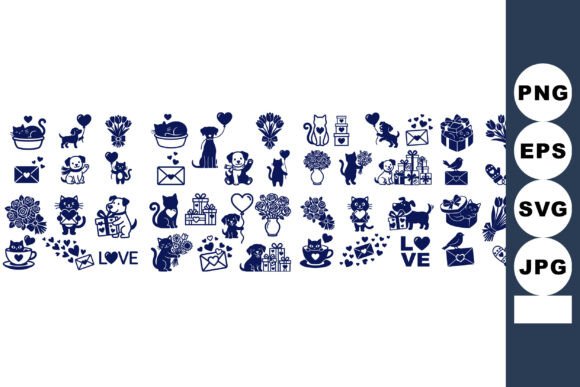 Download Cute Valentine Animal Clipart Set - Anima Collection