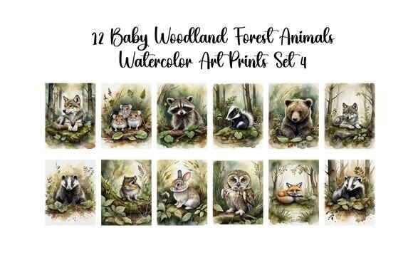 Download Baby Woodland Forest Animals Set 4 - Anima Collection