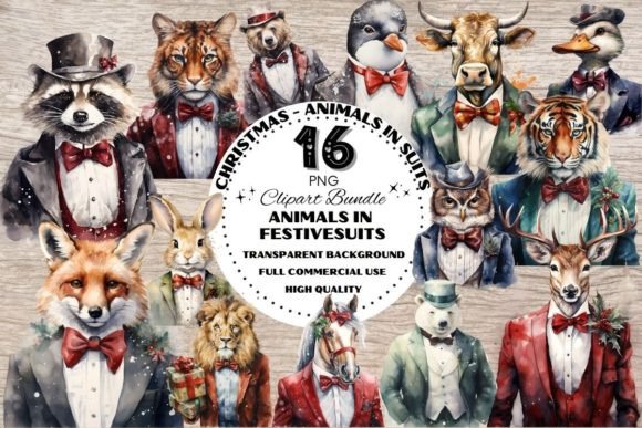 Download Christmas Animals in Suits - Anima Collection