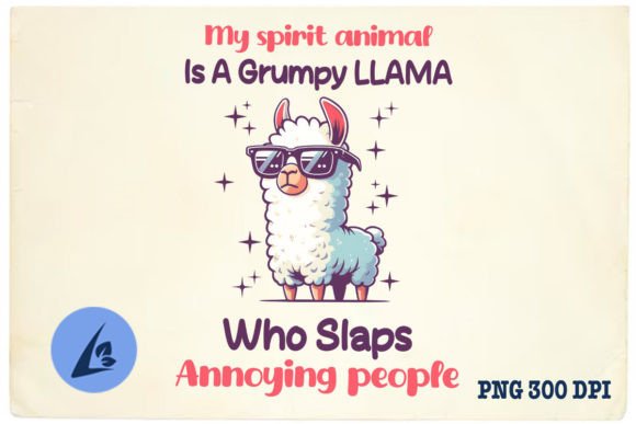 Download My Spirit Animal is a Grumpy Llama PNG - Anima Collection