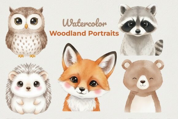 Download Cute Watercolor Woodland Animals - Anima Collection