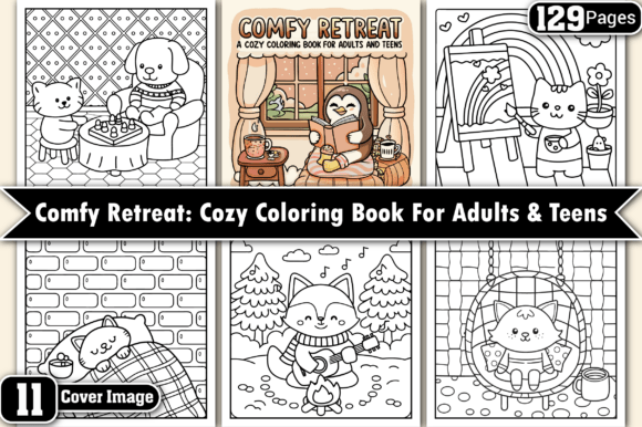 Download Comfy Retreat Cozy Coloring Pages - Premium Resources