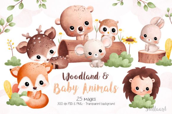 Download Woodland and Baby Animals Clipart - Anima Collection