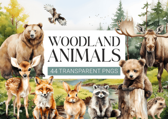 Download Watercolor Woodland Animals Clipart - Anima Collection