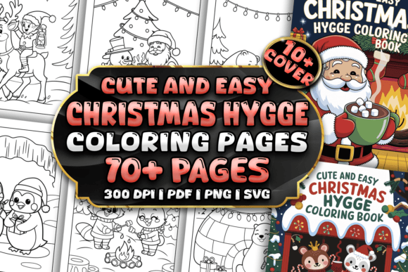 Download Cute and Easy Christmas Hygge Coloring - Premium Resources