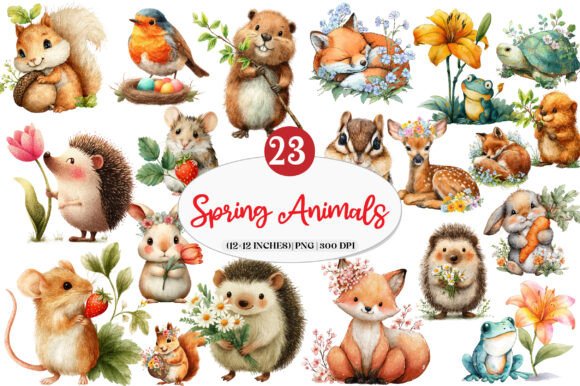 Download Forest Spring Woodland Animals Clipart - Anima Collection