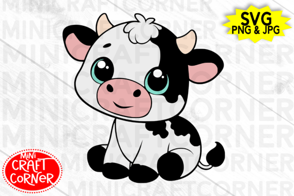Download Cow Cut File / Baby Cow SVG / Animal SVG - Anima Collection