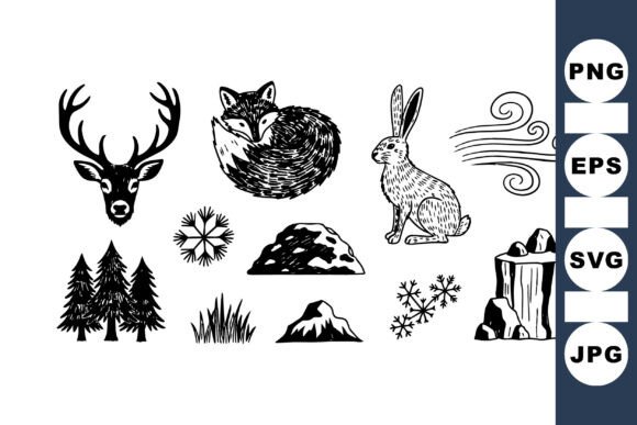 Download Rustic Woodland Animal Clipart Set - Anima Collection