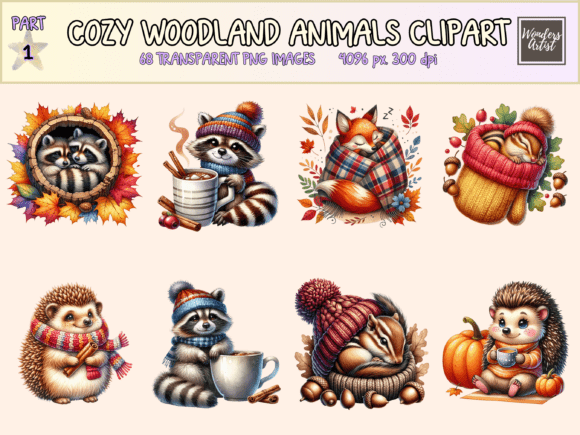 Download Cozy Woodland Animals Clipart - Anima Collection