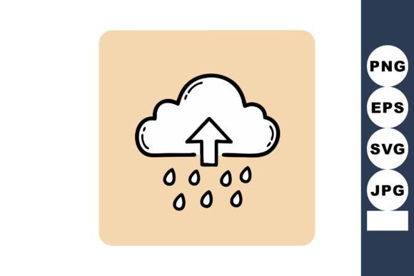 Download Cloud Upload Icon with Rain Drops on Bei - Rain drops Collection