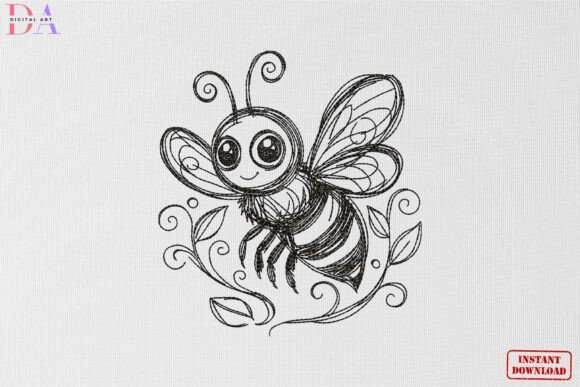 Download Cute Bee Sketch Nature Animal Art - Anima Collection