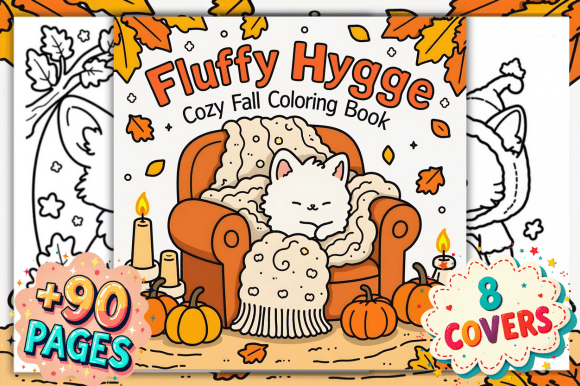 Download Fluffy Hygge Cozy Fall Coloring Book - Premium Resources