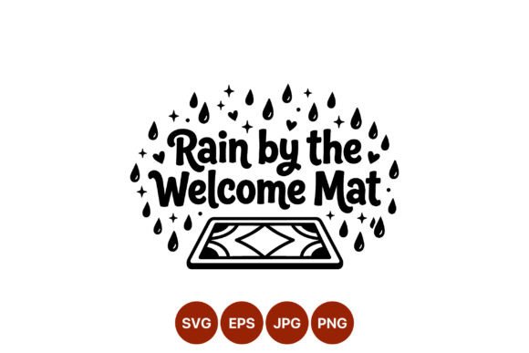 Download Rain Drops and Welcome Mat Phrase Vector - Rain drops Collection