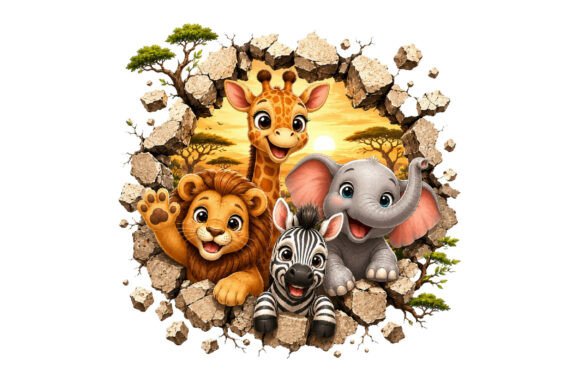 Download Cute Safari Animals PNG - Anima Collection
