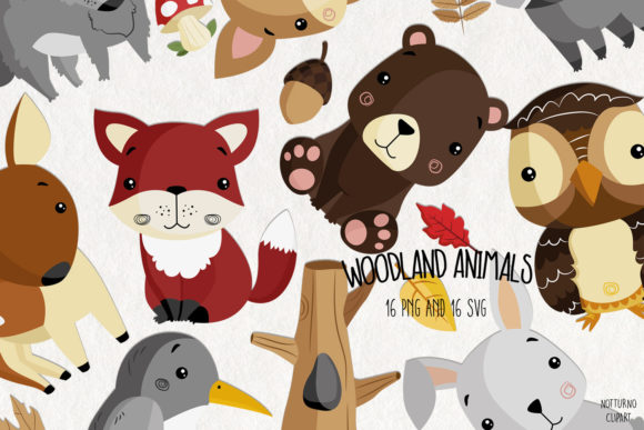 Download Baby Woodland Animals SVG Clipart | Set - Anima Collection