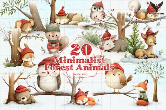 Download Minimalist Forest Animals PNG - Anima Collection