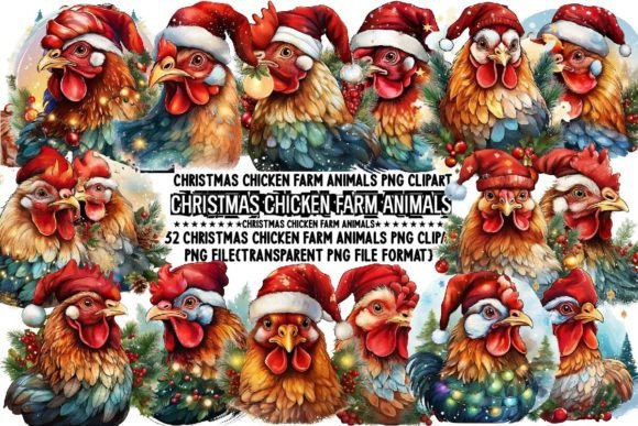 Download Christmas Chicken Farm Animals PNG - Anima Collection