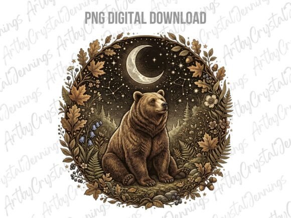 Download Celestial Moon Bear Forest Animal PNG - Anima Collection