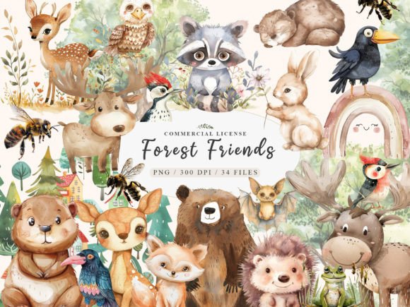 Download Boho Woodland Animals, Cute Animals Png - Anima Collection