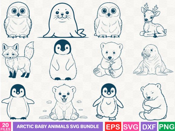 Download Arctic Baby Animals SVG Bundle - Anima Collection