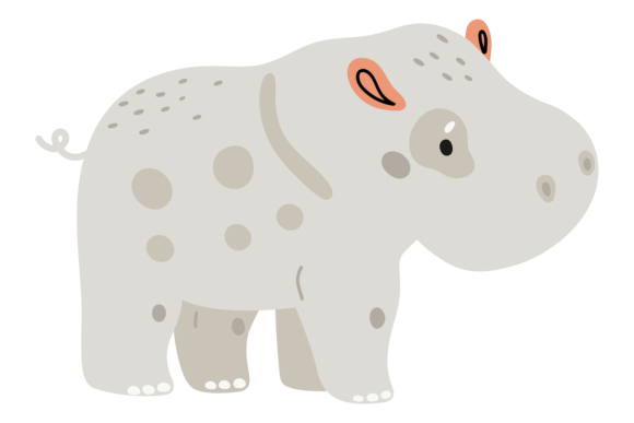 Download Baby Hippo Character. Cute African Anima - Anima Collection