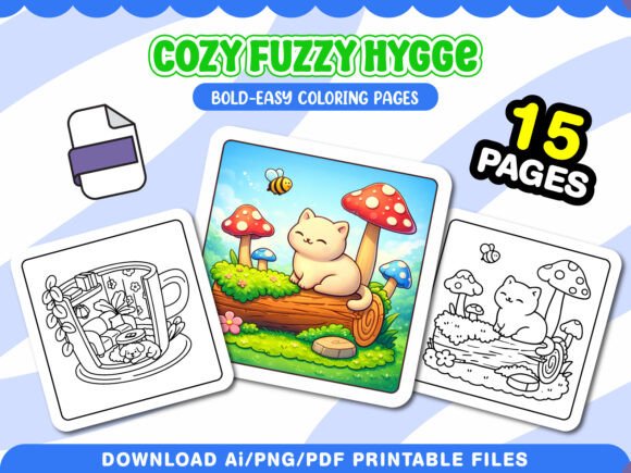 Download Fuzzy Hygge Coloring Pages for Adults - Premium Resources