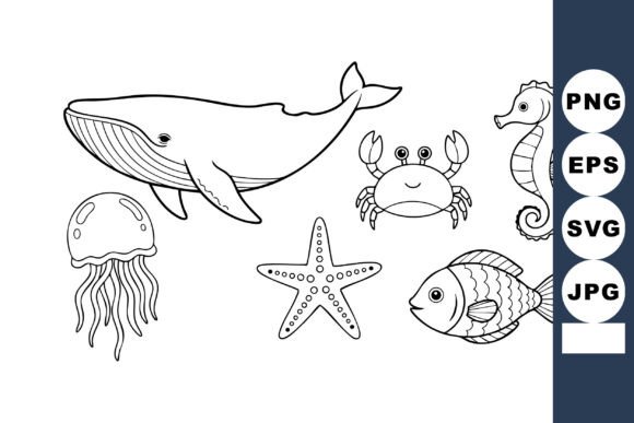 Download Sea Animals Collection with Whale Crab S - Anima Collection