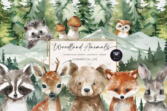 Download Woodland Animals Watercolor - Anima Collection