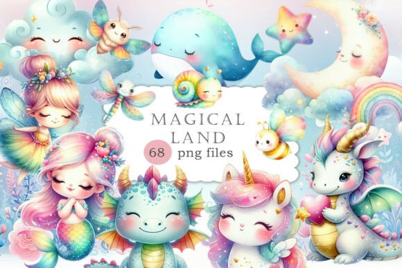 Download Watercolour Magical Land Cute Animals - Anima Collection