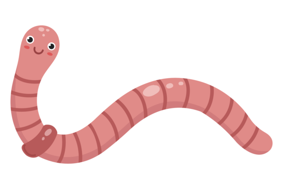 Download Cartoon Worm Character. Happy Face Anima - Anima Collection